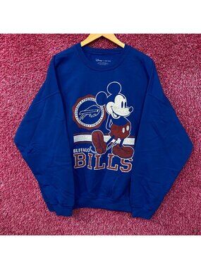Junk Food Clothing x Disney Buffalo Bills Mickey Crewneck Sweatshirt XL